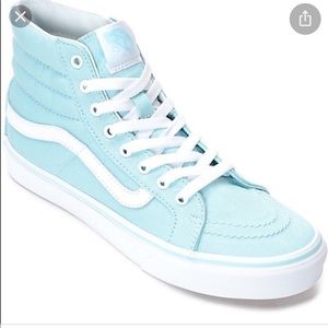 light blue high top vans
